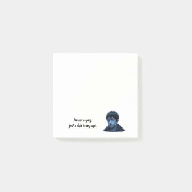 Bloco De Notas Garoto com lágrimas postado (Frente)