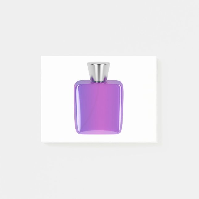 Bloco De Notas Garrafa de perfume roxa (Frente)