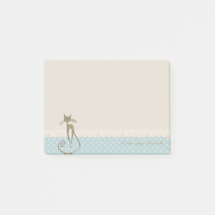 Bloco De Notas Gata Glittery Falso Dourado, Menina Moderna, Ponto