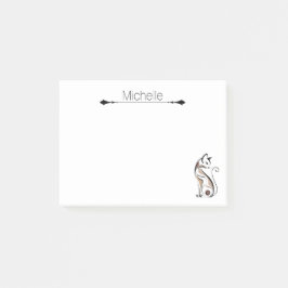 Bloco De Notas Gatinha Moderna Fofa, Mãe de Gato, Personalizado D