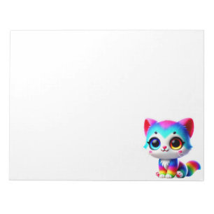 Bloco De Notas Gatinho Arco-íris