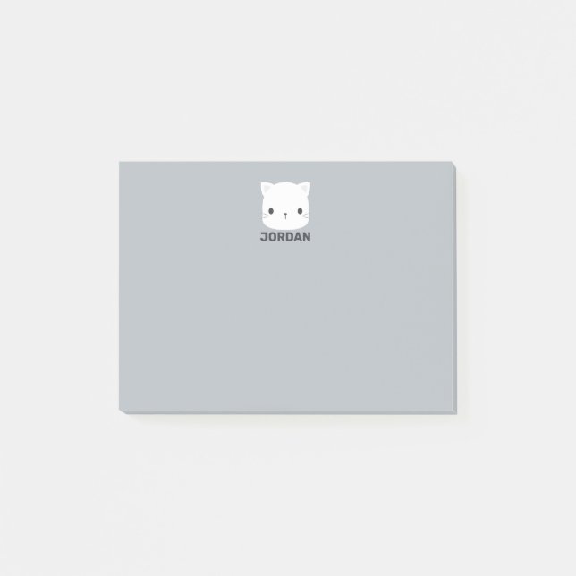 Bloco De Notas Gatinho Fofo com Nome Personalizado (Frente)