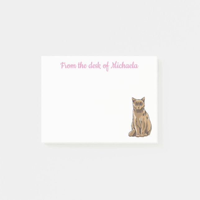Bloco De Notas Gatinho Fofo Gato Marrom (Frente)