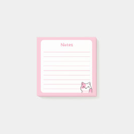 Bloco De Notas Gatinho Kawaii Chibi do Pastel, Rosa, Atormentando