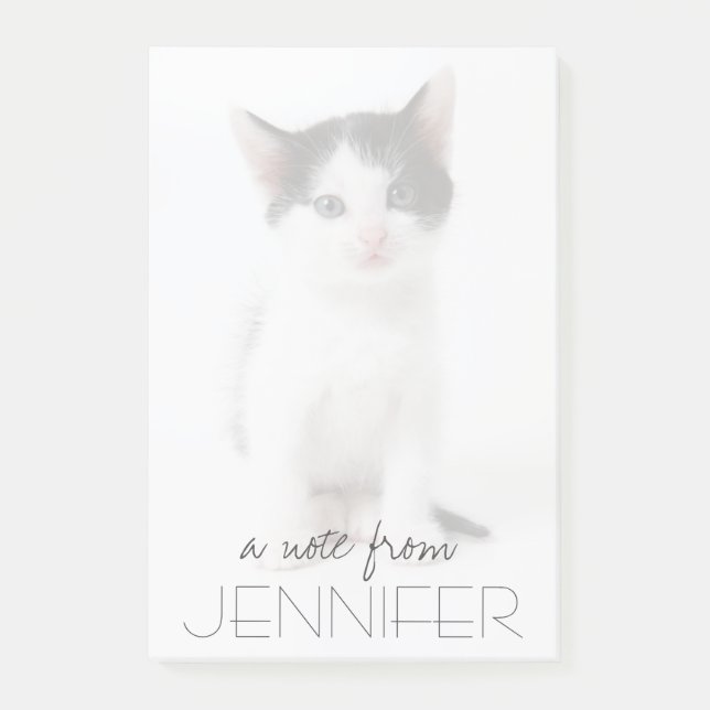 Bloco De Notas Gatinho manchado preto (Frente)