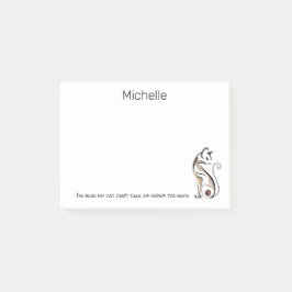 Bloco De Notas Gatinho Moderno Elegante, Mãe Gata, Personalizado