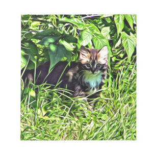 Bloco De Notas Gatinho pequeno curioso