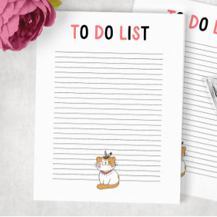 Bloco De Notas Gatinho Tribal para Lista de Tarefas