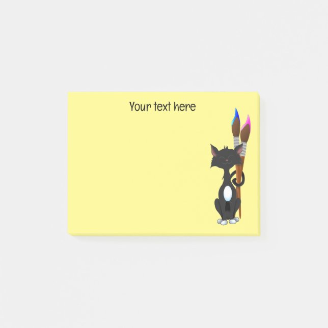 Bloco De Notas Gato Artista Personalizado  (Frente)