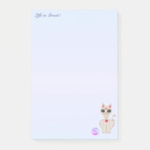 Bloco De Notas Gato Beige Fofo