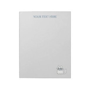 Bloco De Notas Gato bonito com o prêmio Peixe