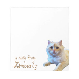 Bloco De Notas Gato bonito do gatinho personalizado