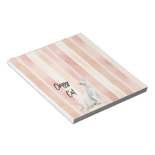 Bloco De Notas Gato bonito Pessegueiro Rosa Gelado Gelado