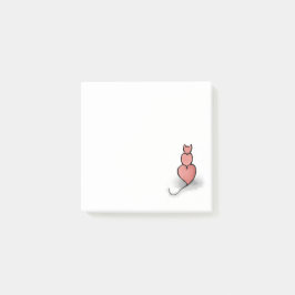 Bloco De Notas Gato 'Coração'