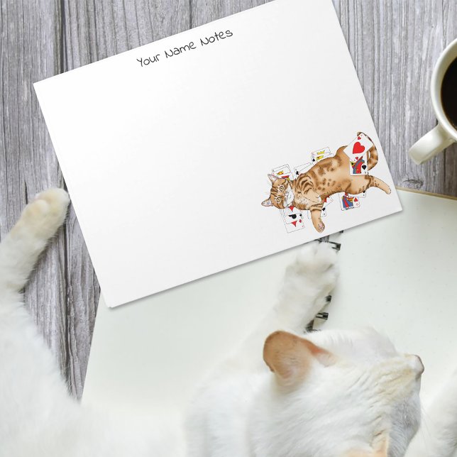 Bloco De Notas Gato de Cartões de Jogo Solitários (Criador carregado)