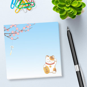 Bloco De Notas Gato de chita afortunado japonês, Maneki Neko
