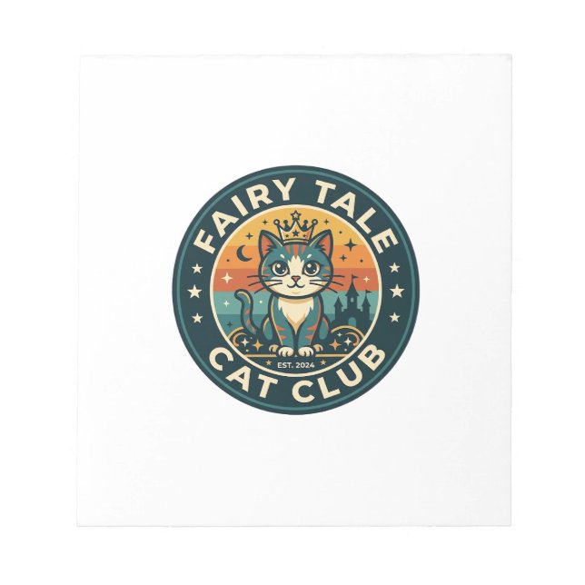 Bloco De Notas Gato de Conto de Fadas Design de Gatinho Fofo - Ga (Frente)