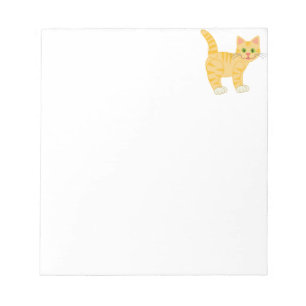 Bloco De Notas Gato de gato malhado alaranjado do tigre