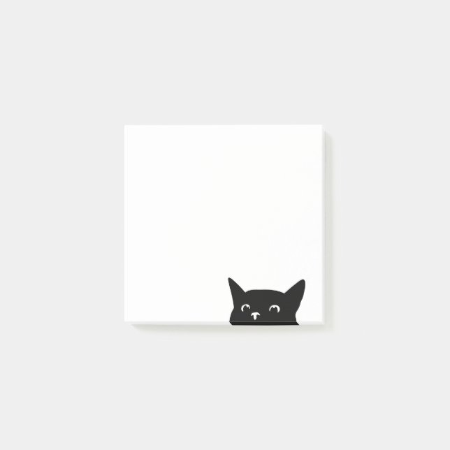 Bloco De Notas Gato de Peeking Engraçado (Frente)