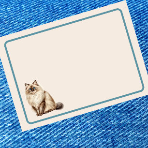 Bloco De Notas Gato de Ragdoll Elegante