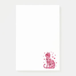 Bloco De Notas Gato de Rosas