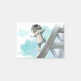 Bloco De Notas Gato Desliza Torre Eiffel – Notas de Paris 10cm x