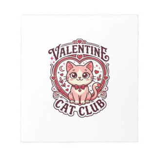 Bloco De Notas Gato do Dia dos Namorados Design Engraçado Amante