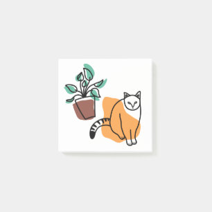 Bloco De Notas Gato e planta