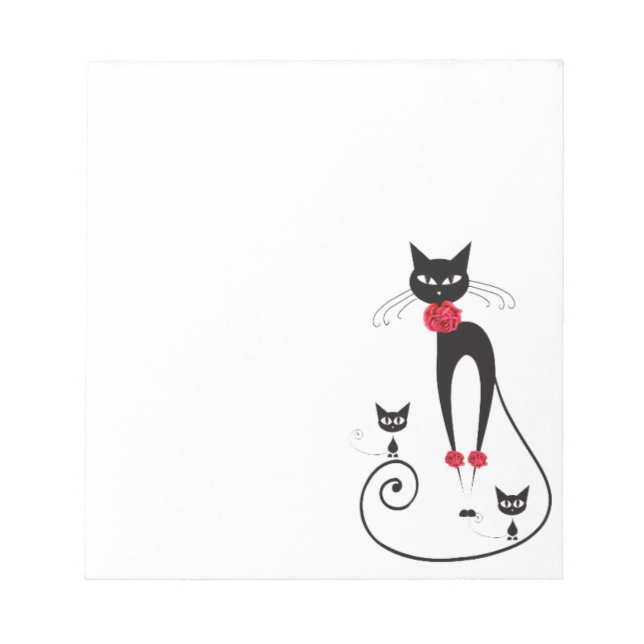 Bloco De Notas Gato elegância PERSONALIZAR (Frente)