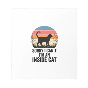 Bloco De Notas Gato engraçado por dentro Design de amante de gato