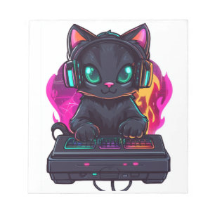 Bloco De Notas Gato Gamer Assustador