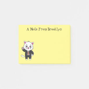 Bloco De Notas Gato gatinho bonito em desenho animado