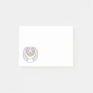 Bloco De Notas Gato Gordo com Grin Postado de Gato de Cheshire