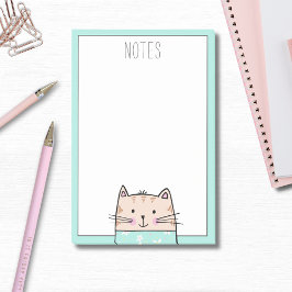 Bloco De Notas Gato Ilustrado Fofo