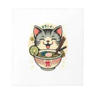 Bloco De Notas Gato Macarrão Anime Japonês ga Kawaii Cat