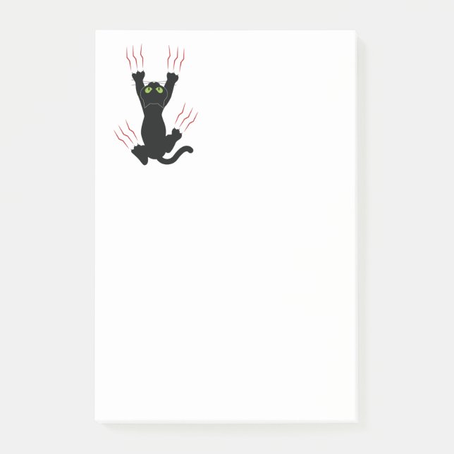 Bloco De Notas Gato Negro, todas as garras (Frente)