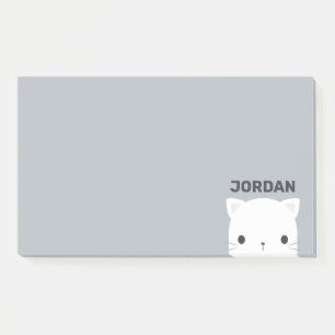 Bloco De Notas Gato Pequeno Fofo com Nome Personalizado