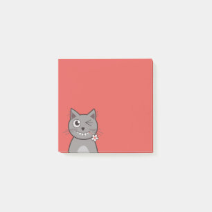 Bloco De Notas Gato pisc engraçado do gatinho dos desenhos
