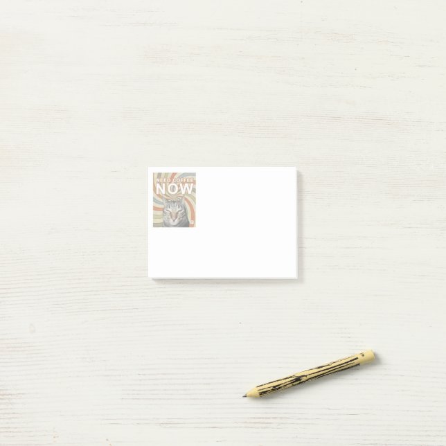 Bloco De Notas Gato Precisa Café Agora (Na mesa)