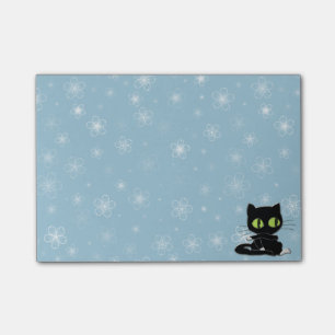 Bloco De Notas gato preto com meias brancas