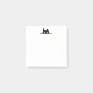 Bloco De Notas Gato Preto Espiando - Nota Adesiva 3 por 3