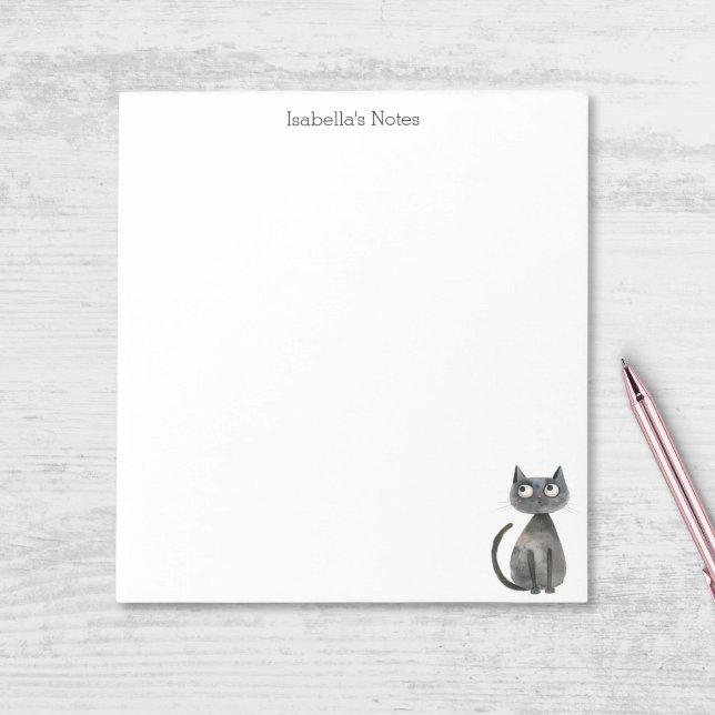 Bloco De Notas Gato Preto Excêntrico e Fofo Personalizado (Criador carregado)