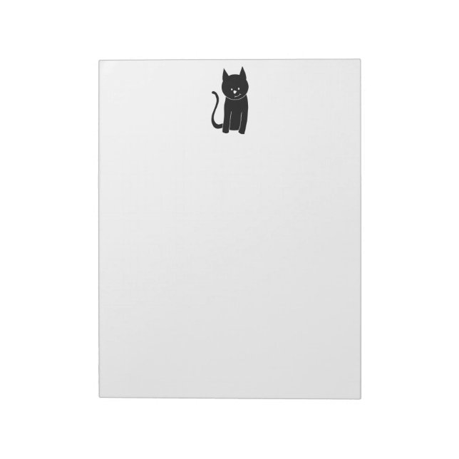 Bloco De Notas Gato Preto Fofo (Invertido)