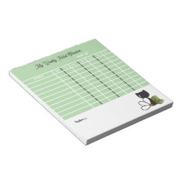 Bloco De Notas Gato Preto Fofo e flor – Personalizado