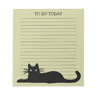 Bloco De Notas Gato Preto Legal Kitty Personalizado Com Linhas