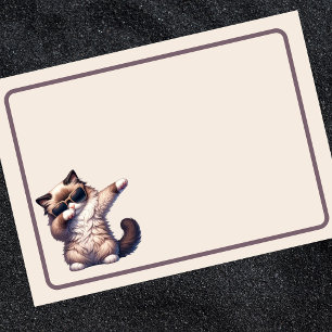 Bloco De Notas Gato Ragdoll Dançante