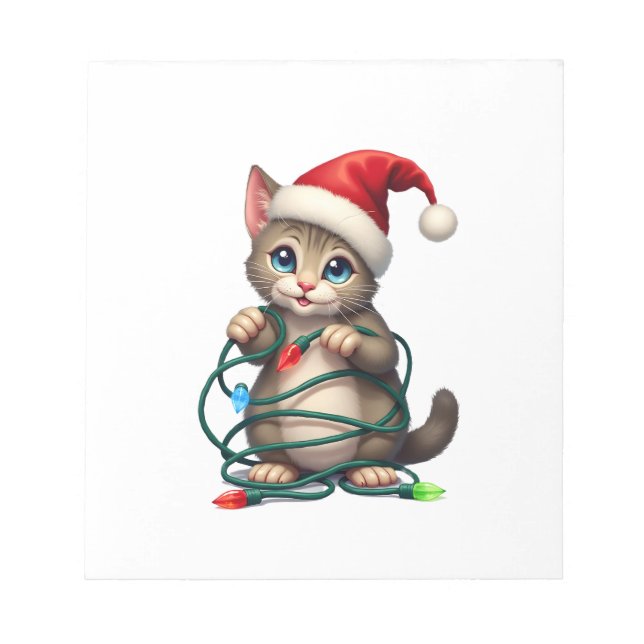 Bloco De Notas Gato Siamês de Natal com Decote em V (2) (Frente)