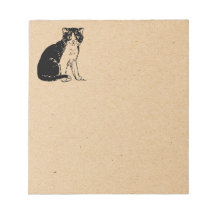 Gato sobre Arte de Papel Marrom Fino
