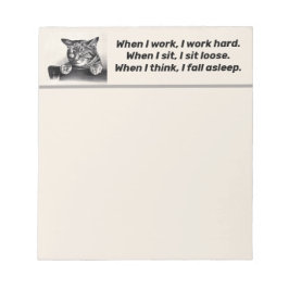 Bloco De Notas Gato Sonolento, Citação Engraçada