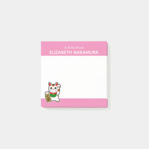 Bloco De Notas Gato Sortudo Japonês Personalizado